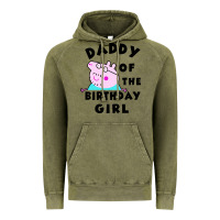 Vintage Olive mens peppa pig daddy of the birthday Vintage Hoodie - artisFamous