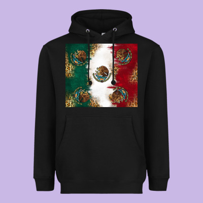 Mexican Flag Heavyweight Hoodie Designed By Ranaportraitstore