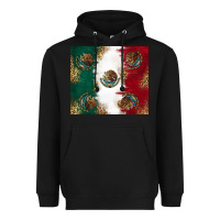 Black Mexican Flag Heavyweight Hoodie - RanaPortraitStore