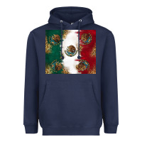 Navy Mexican Flag Heavyweight Hoodie - RanaPortraitStore