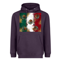 Plum Mexican Flag Heavyweight Hoodie - RanaPortraitStore