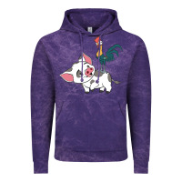 Cloud Purple hei hei rooster and pig funny cartoon Vintage Hoodie - artisFamous