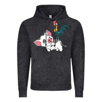 Vintage Black hei hei rooster and pig funny cartoon Vintage Hoodie - artisFamous