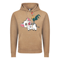 Vintage Coffee hei hei rooster and pig funny cartoon Vintage Hoodie - artisFamous