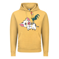 Vintage Mustard hei hei rooster and pig funny cartoon Vintage Hoodie - artisFamous
