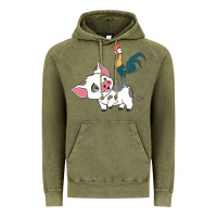 Vintage Olive hei hei rooster and pig funny cartoon Vintage Hoodie - artisFamous