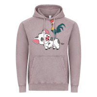 Vintage Zinc hei hei rooster and pig funny cartoon Vintage Hoodie - artisFamous