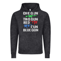 Vintage Black one gun two gun red gun blue gun Vintage Hoodie - artisFamous