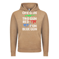 Vintage Coffee one gun two gun red gun blue gun Vintage Hoodie - artisFamous