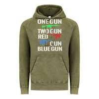 Vintage Olive one gun two gun red gun blue gun Vintage Hoodie - artisFamous