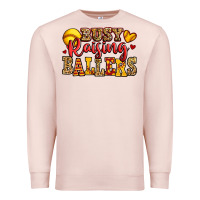 Pale Pink busy raising ballers softball Premium Sweatshirt - Jasminsmagicworld