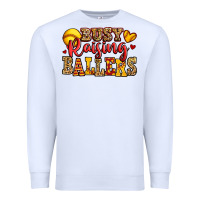 Busy Raising Ballers Softball Premium Sweatshirt | Teevron