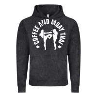 Vintage Black caffè e muay thai divertente Vintage Hoodie - artisFamous