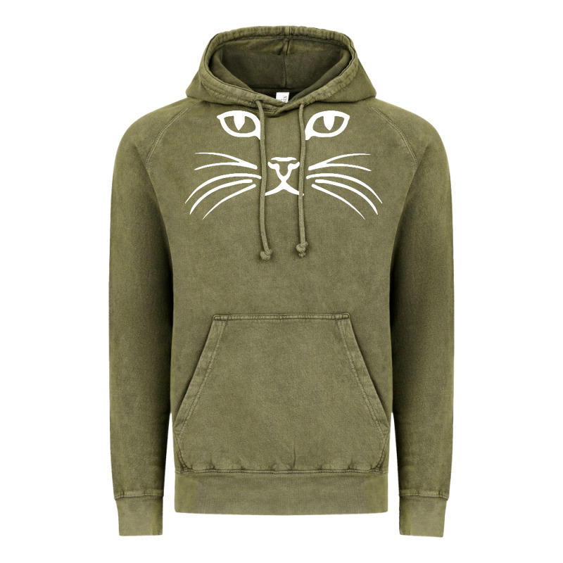 Cat Face Vintage Hoodie by artisFamous | Teevron