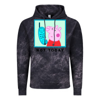 Cloud Black peppa pig not today Vintage Hoodie - artisFamous