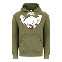 Vintage Olive pinky and the brain big face Vintage Hoodie - artisFamous