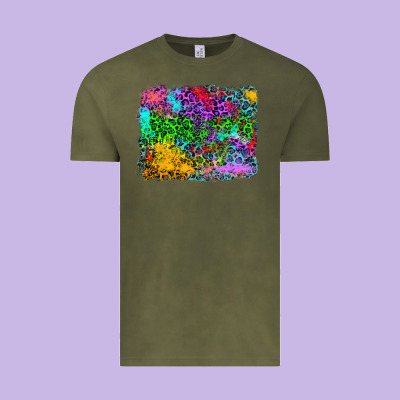 Colorful Leopard Background Vintage Tee Designed By Ranaportraitstore
