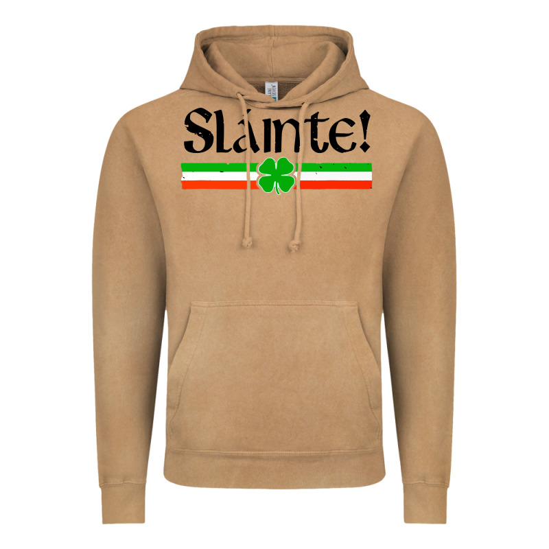 Slainte Shirt Irish Cheers Toast Shamrock Vintage Hoodie by artisFamous | Teevron