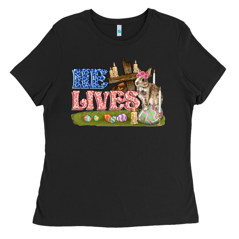 He Lives Easter Ladies Tee by FaDigitalArtStudio | Teevron