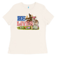 Bone he lives easter Ladies Tee - FaDigitalArtStudio