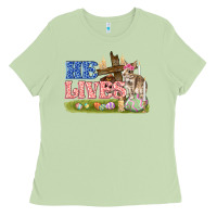 Matcha he lives easter Ladies Tee - FaDigitalArtStudio