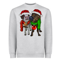 Heather Grey two christmas heifers Heavyweight Sweatshirt - RanaPortraitStore