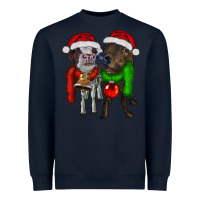 Navy two christmas heifers Heavyweight Sweatshirt - RanaPortraitStore