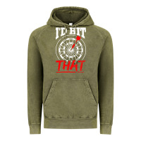 Vintage Olive i'd hit that darts Vintage Hoodie - artisFamous