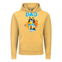 Vintage Mustard bluey dad lover forever Vintage Hoodie - artisFamous