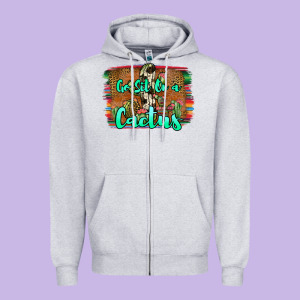 Go Sit On A Cactus Zipper Hoodie Designed By Jahusdesignshop