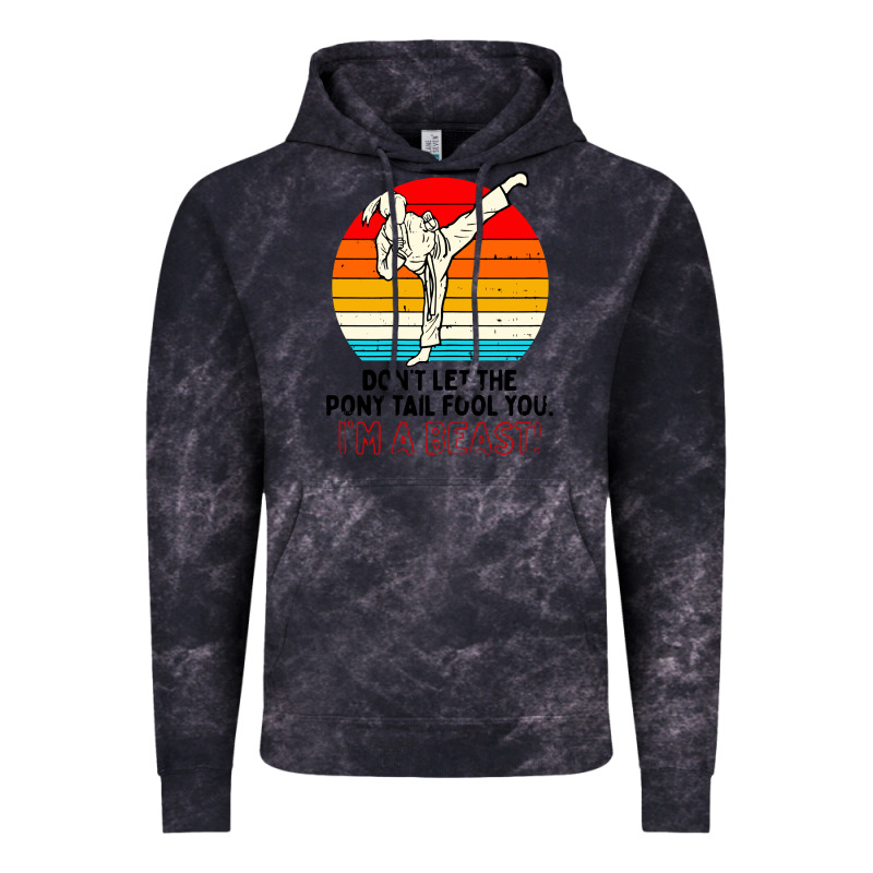 Karate Girl Kick Vintage Hoodie by artisFamous | Teevron