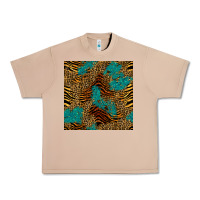 Burro tiger leopard turquoise glitter seamless pattern Urban Heavy Tee - BundleAndBundleShop