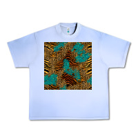 Grape Ice tiger leopard turquoise glitter seamless pattern Urban Heavy Tee - BundleAndBundleShop