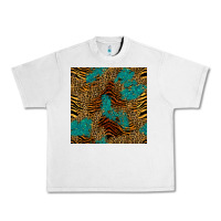 Lunar Rock tiger leopard turquoise glitter seamless pattern Urban Heavy Tee - BundleAndBundleShop