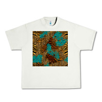 Pistachio tiger leopard turquoise glitter seamless pattern Urban Heavy Tee - BundleAndBundleShop