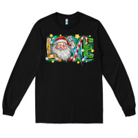 Black Love Santa Long Sleeve Tee - CowhideDigitalArt