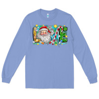 Colony Blue Love Santa Long Sleeve Tee - CowhideDigitalArt