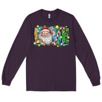 Plum Love Santa Long Sleeve Tee - CowhideDigitalArt