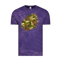 Cloud Purple camouflage and leopard patch  5 Vintage Tee - BundleAndBundleShop