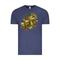 Vintage Denim camouflage and leopard patch  5 Vintage Tee - BundleAndBundleShop