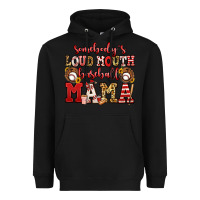 Black somebody's loud mouth baseball mama Heavyweight Hoodie - Jasminsmagicworld