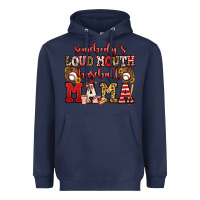 Navy somebody's loud mouth baseball mama Heavyweight Hoodie - Jasminsmagicworld