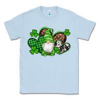 Dusty Blue st patricks day gnome with western hearts Classic Tee - Artiststas