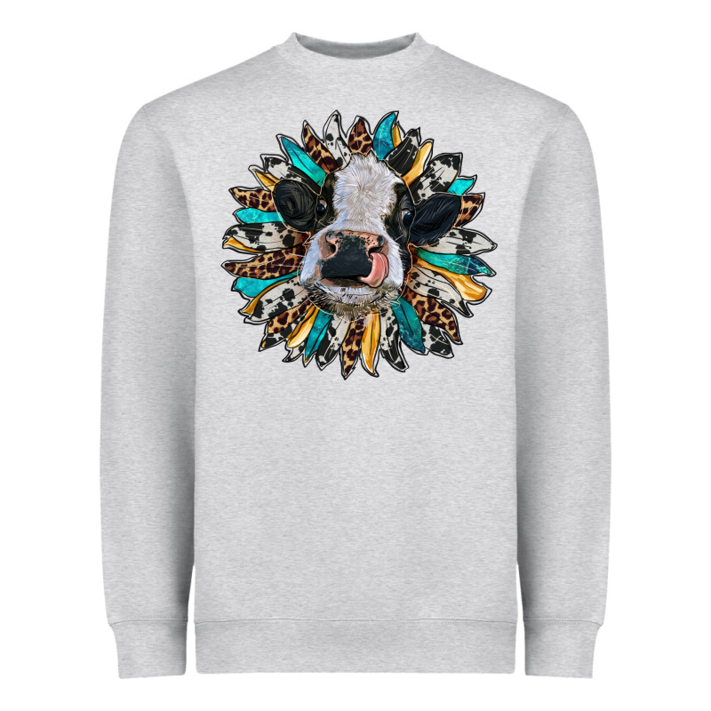 Baby Cow With Sunflower Heavyweight Sweatshirt by RanaPortraitStore | Teevron