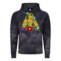 Cloud Black bee hive Vintage Hoodie - artisFamous