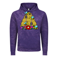 Cloud Purple bee hive Vintage Hoodie - artisFamous