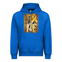 Cobalt finding the cure starts with hope childhood cancer awareness  with bac Urban Hoodie - Jasminsmagicworld