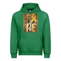 Emerald finding the cure starts with hope childhood cancer awareness  with bac Urban Hoodie - Jasminsmagicworld