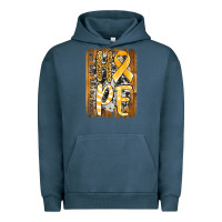 Pigment Midnight Navy finding the cure starts with hope childhood cancer awareness  with bac Urban Hoodie - Jasminsmagicworld