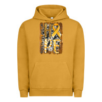 Pigment Peanut Butter finding the cure starts with hope childhood cancer awareness  with bac Urban Hoodie - Jasminsmagicworld